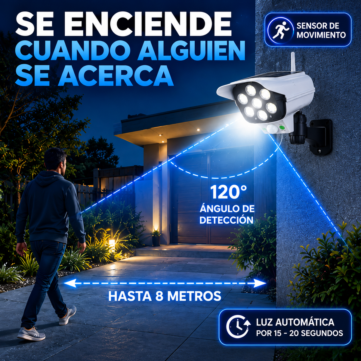 Foco Solar Vigía con Sensor de Movimiento