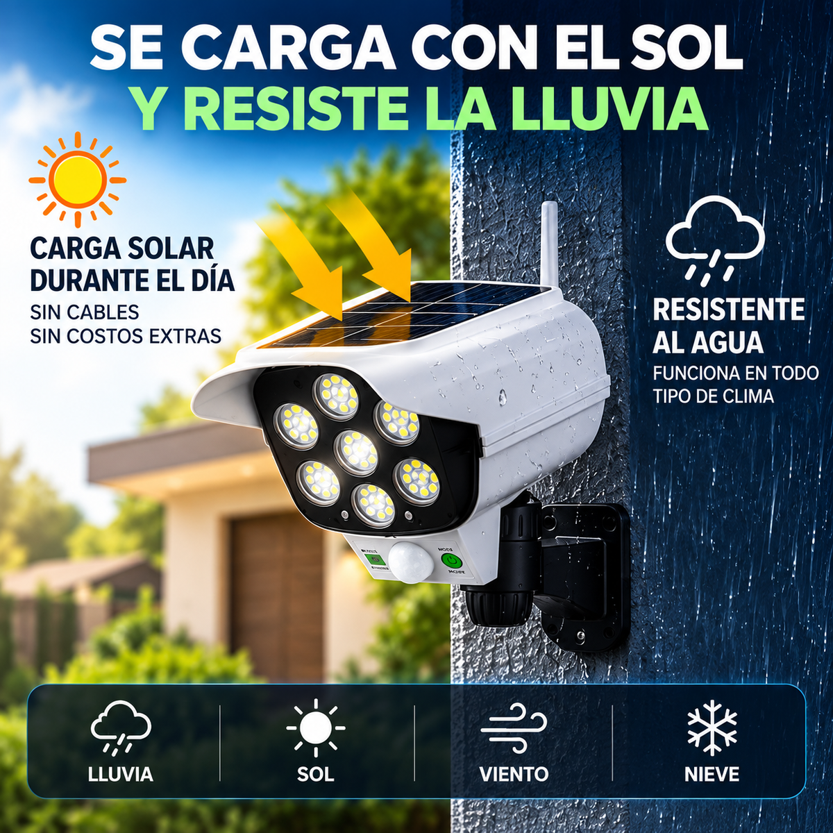 Foco Solar Vigía con Sensor de Movimiento